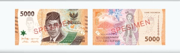 Ini Foto dan Ciri Khas 7 Uang Rupiah Baru Tahun Emisi 2022