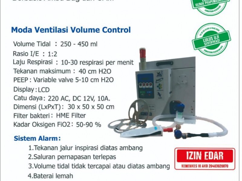 200 Ventilator Lokal Siap Diproduksi Dalam Negeri