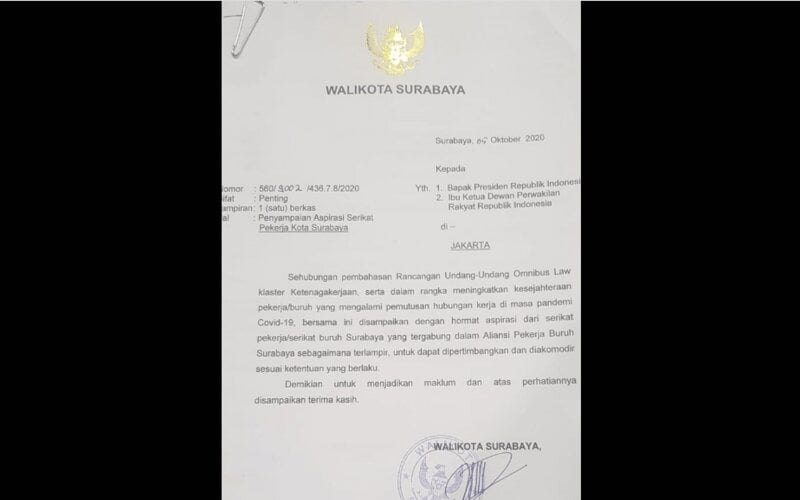 Bagaimana Sebenarnya Sikap Risma Soal UU Cipta Kerja?