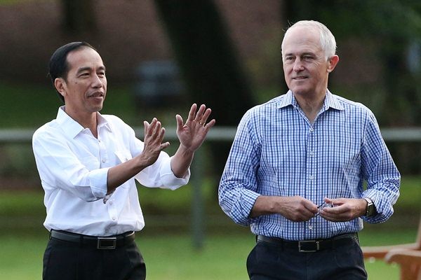 Presiden Jokowi dan Malcolm Turnbull Jalan Pagi Bersama