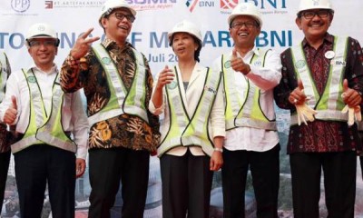 Menara BNI Pejompongan Sudah Penutupan Atap