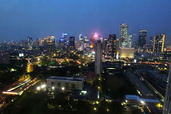 Kawasan Semanggi di Malam Hari