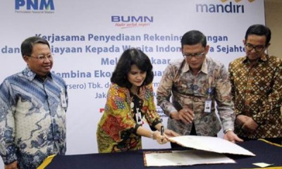 Bank Mandiri dan PNM Kerjasama Penyaluran Kredit