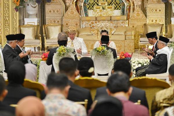 Presiden Jokowi dan SBY di ijab Kabul Putri Oesman Sapta Odang