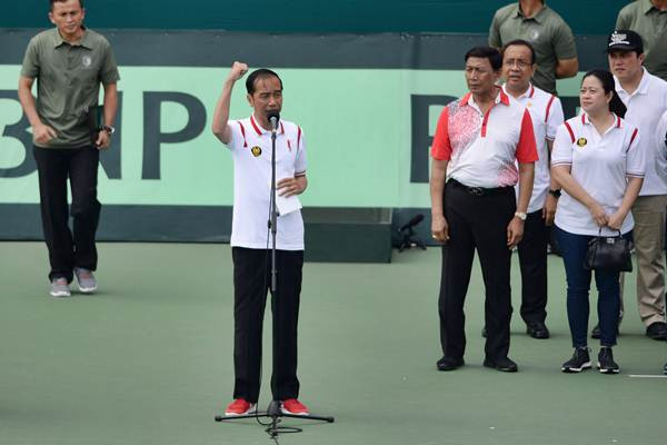 Presiden Jokowi Resmikan Stadion Tenis Senayan 