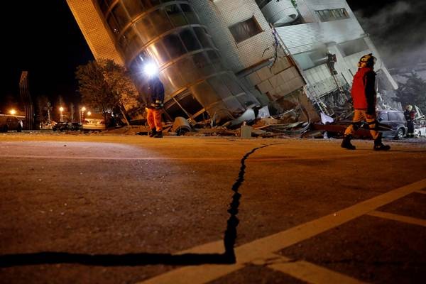 Gempa di Taiwan, Banyak Gedung Bertingkat Nyaris Roboh