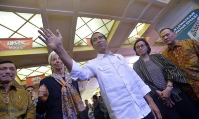 Presiden Jokowi Ajak Christine Lagarde Blusukan ke Pasar Tanah Abang