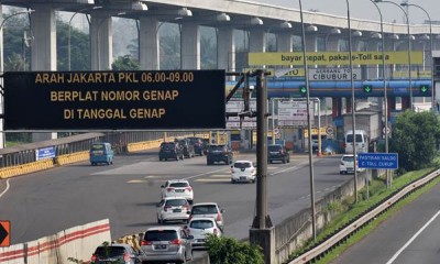 Suasana Hari Pertama Penerapan Ganjil Genap di Jalan Tol