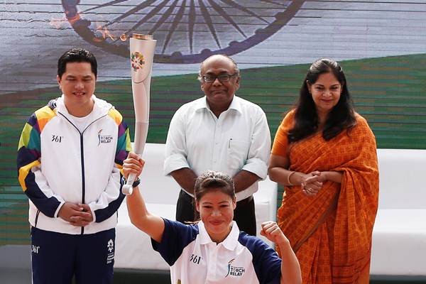 Pawai Obor Asian Games 2018 di India