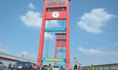Sambut Asian Games 2018, Jembatan Ampera Dipasang Jam Raksasa