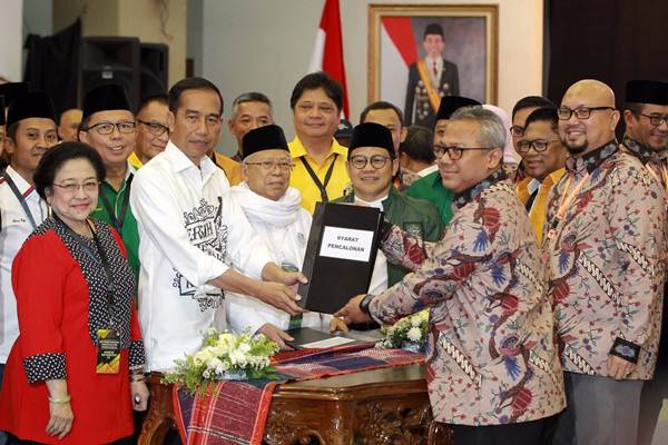 Pasangan Jokowi dan Ma\'ruf Amin Daftar ke KPU