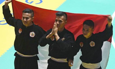 Medali Emas Nomor Beregu Putra Pencak Silat Seni Asian Games 2018