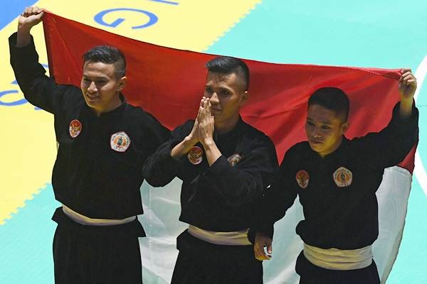 Medali Emas Nomor Beregu Putra Pencak Silat Seni Asian Games 2018