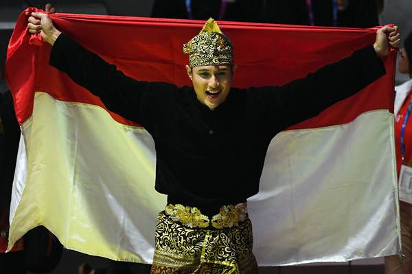 Sugianto Raih Emas Tunggal Putra Pencak Silat Seni Asian Games 2018