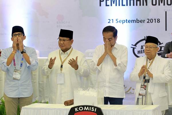 Ini Nomor Urut Pasangan Jokowi dan Prabowo di Pilpres 2019