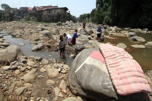 Kondisi Sungai Ciliwung saat Kemarau