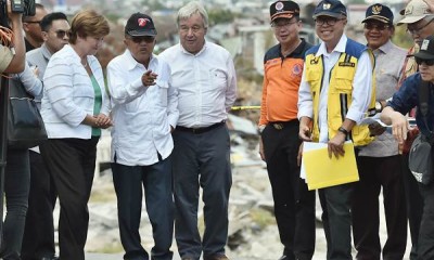 Jusuf Kalla dan Antonio Guterres Tinjau Lokasi Gempa Palu
