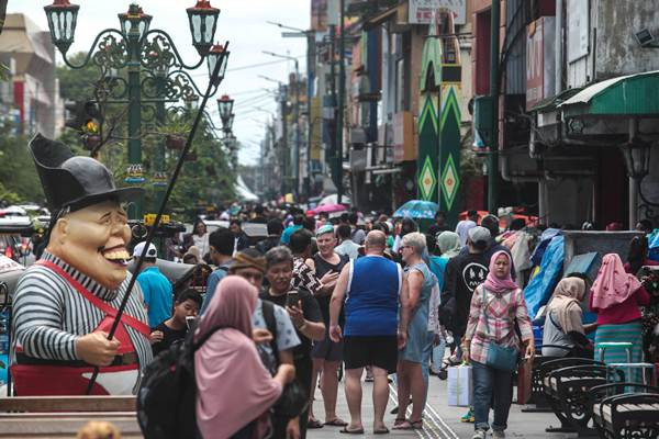 Suasana di Malioboro, Yogyakarta Jelang Tahun Baru 2019