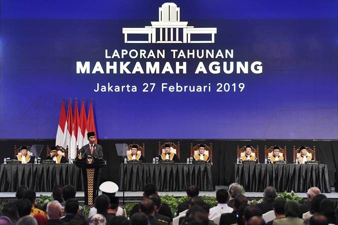 Presiden Jokowi Hadiri Laporan Tahunan Mahkamah Agung 