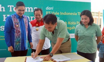 Vale Indonesia Serahkan Hunian Sementara di Palu