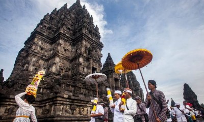 Prosesi Tawur Agung Kesanga 2019 di Candi Prambanan