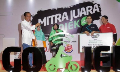 Presiden Jokowi Hadiri Acara Mitra Juara Go-Jek 2019 