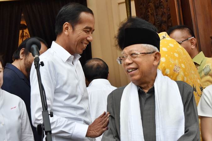 Jokowi dan Ma\'ruf Amin Konsolidasi Koalisi Indonesia Kerja