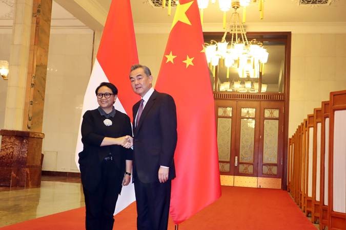 Retno Marsudi Diterima Menlu China di Beijing