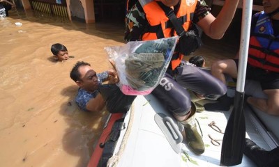 Banjir Landa Kawasan Rawajati, Jakarta Selatan