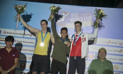 Alfian M. Fajri Juara Dunia Kejuaraan Panjat Tebing di China