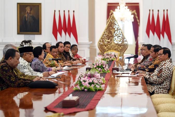 Megawati Soekarnoputri dan Dewan Pengarah BPIP Bertemu Presiden Jokowi