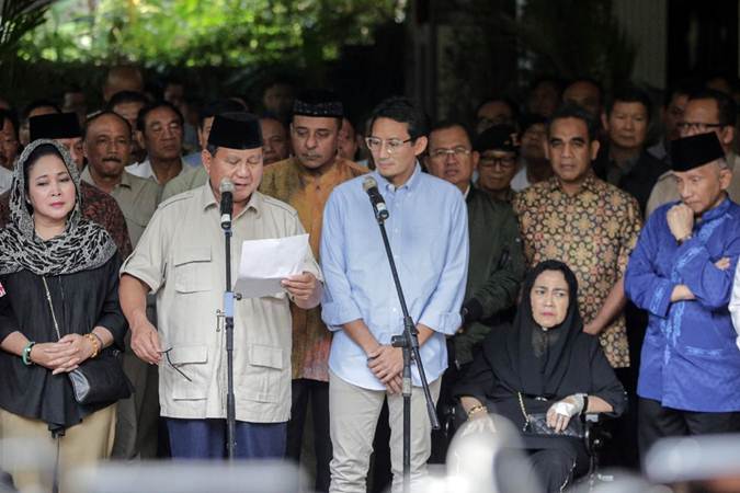 Tolak Hasil Rekapitulasi KPU, Prabowo Ajukan Gugatan ke MK