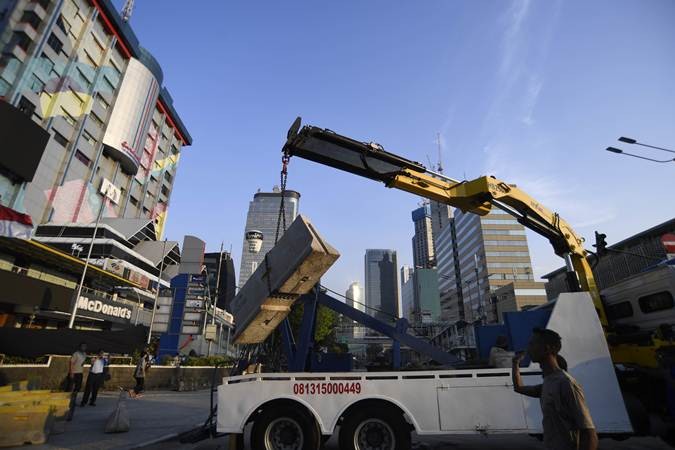 Akses Jalan di Kawasan Gedung Bawaslu Jakarta Dibuka Kembali