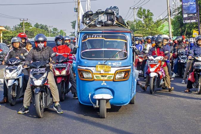 Mudik Lebaran 2019 Naik Bajaj