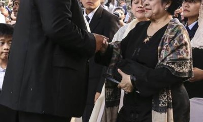 Momen Ketika SBY Bertemu Megawati Soekarnoputri di Pemakaman Ibu Ani Yudhoyono