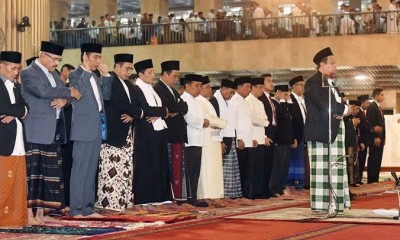 Presiden Jokowi Salat Idulfitri 1440 H di Masjid Istiqlal