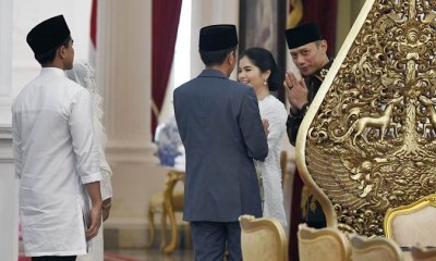 Presiden Jokowi dan AHY Berlebaran Bersama di Istana Merdeka