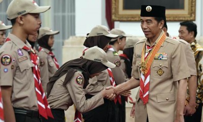 Presiden Jokowi Lepas Kontingen Jambore Pramuka Dunia XXIV