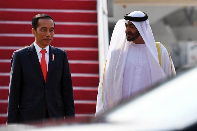 Presiden Jokowi Sambut Kedatangan Putra Mahkota Abu Dhabi Sheikh Mohamed Bin Zayed Al Nahyan