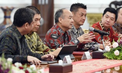 Presiden Jokowi Bertemu Pimpinan Tokopedia, Grab, dan Softbank