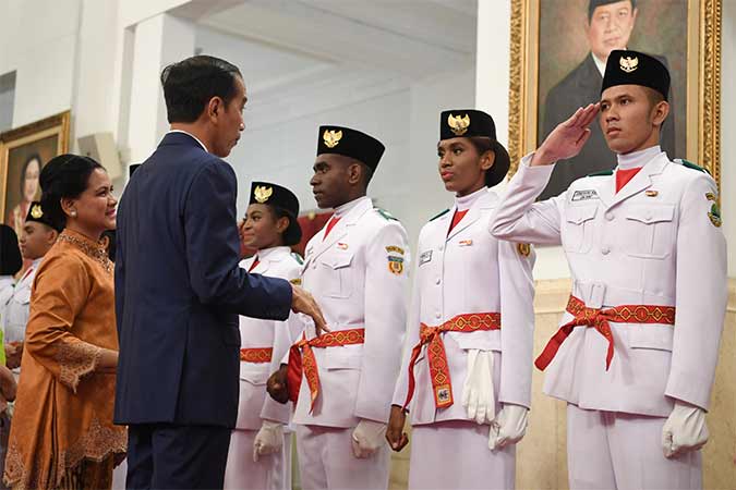 Pengukuhan  Pasukan Pengibar Bendera Pusaka 