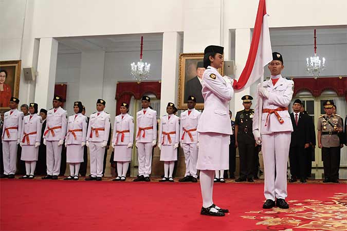 Pengukuhan  Pasukan Pengibar Bendera Pusaka 