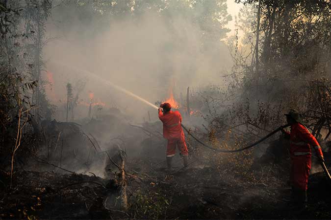 KEBAKARAN LAHAN DI PALEMBANG 