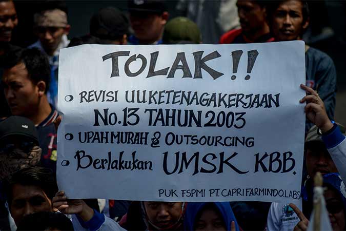 Aksi Buruh di Bandung