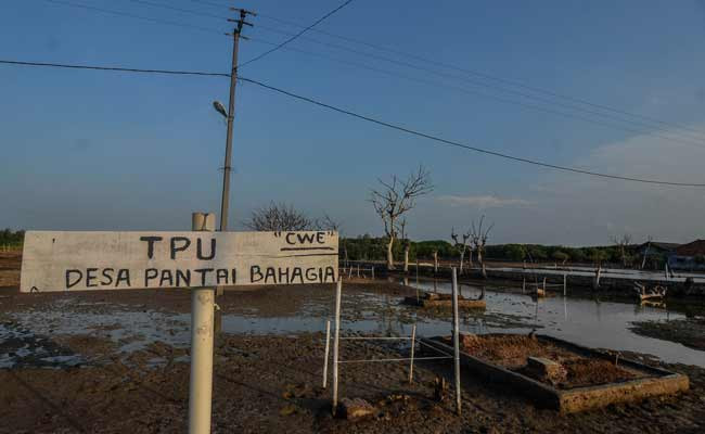 Abrasi di Kampung Beting, Bekasi