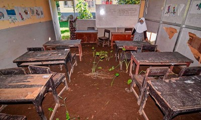 Ruang Kelas SMPN di Lombok Rusak Akibat Banjir