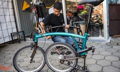 Sepeda Mirip Brompton Buatan UMKM Bandung Laris Terjual
