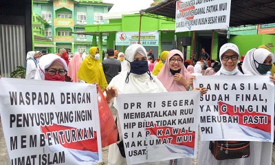 Organisasi Perempuan Muslim Sumatra Utara Gelar Aksi Menolak RUU HIP di Medan