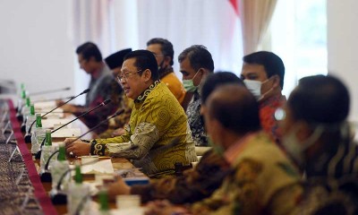 Presiden Joko Widodo Temui Pimpinan MPR Bahas Isu Kebangsaanaz