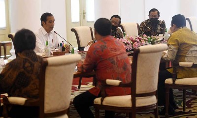 Presiden Joko Widodo Temui Pimpinan MPR Bahas Isu Kebangsaan